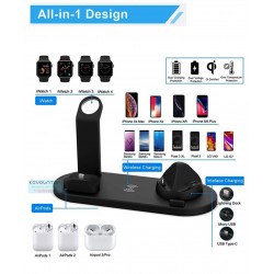 4 in 1 Wireless Fast Charging Dock Station