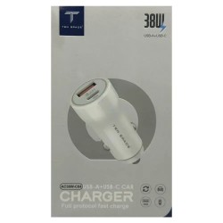 CHARGEUR DE VOITURE PORTS USB ET USB C (AC38W-C04)