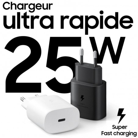 Chargeur ultra rapide 25W